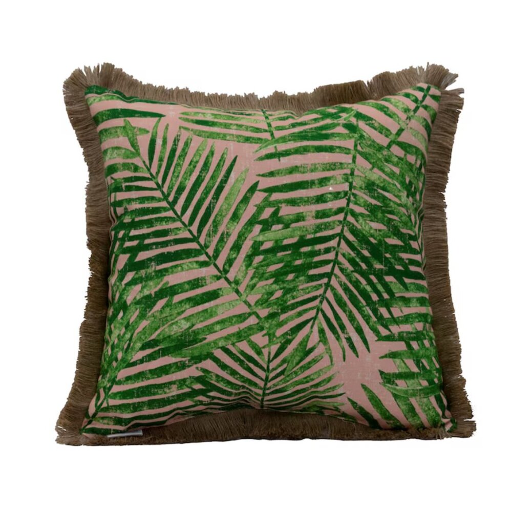 Allen + Roth  Floral Palm Leaf Square Throw Pillow‎
